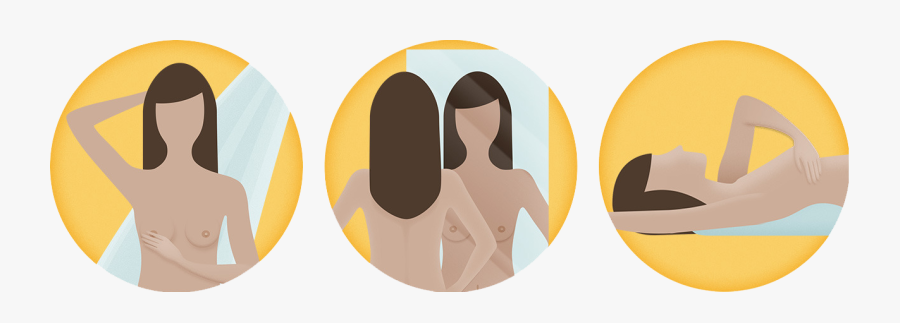 3 Steps For A Breast Self-examination - Breast Self Examination Png, Transparent Clipart