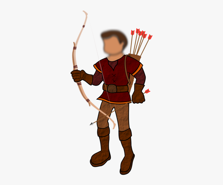 Hero Clipart Arrow - Cartoon Heroes With Bow And Arrows, Transparent Clipart