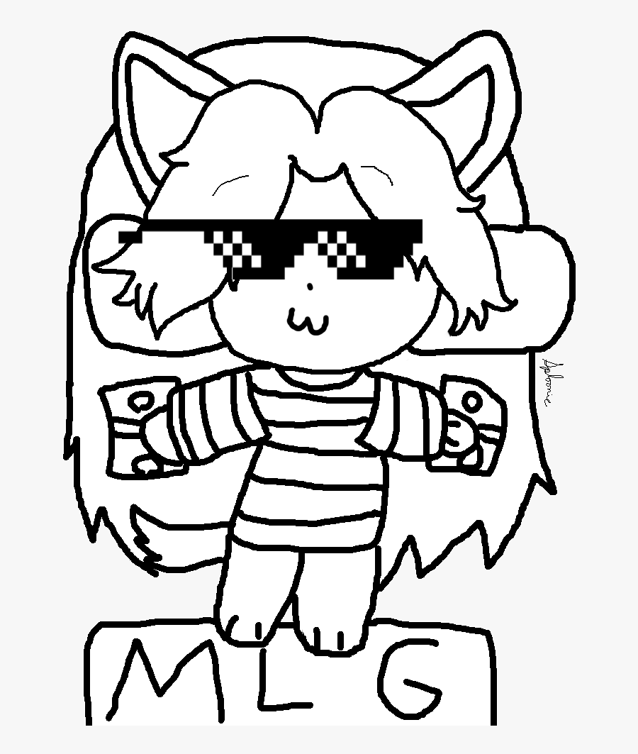 Mlg Temmie By On @ - Cartoon, Transparent Clipart
