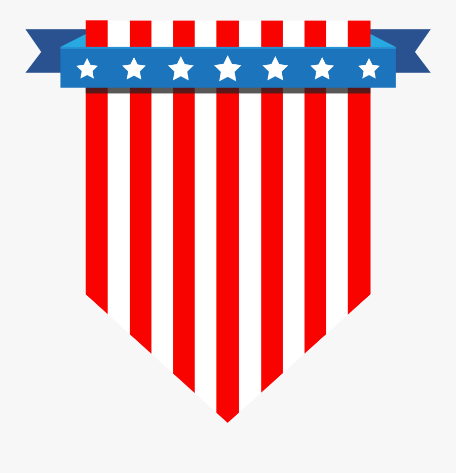 American Flag Vector - Usa Independence Day Icon Png, Transparent Clipart