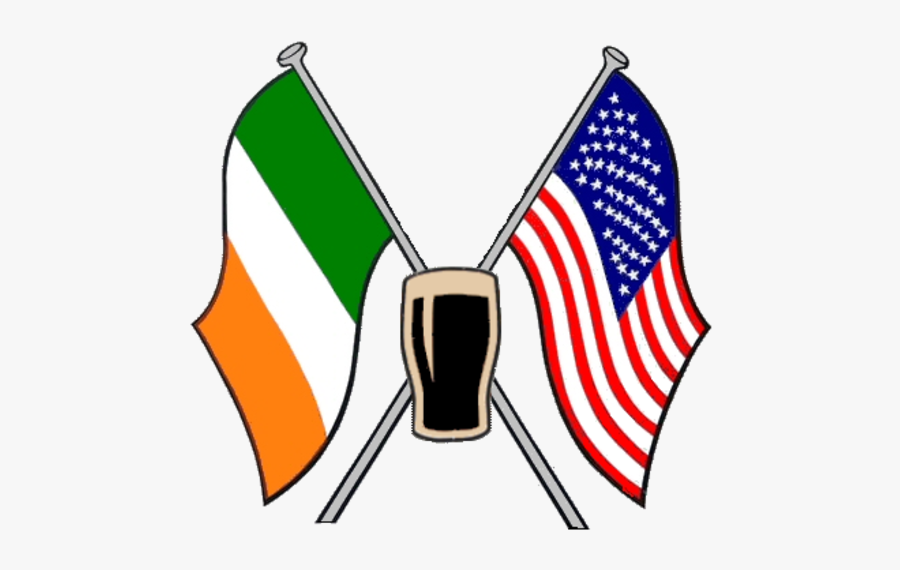 Ireland And America Flag, Transparent Clipart