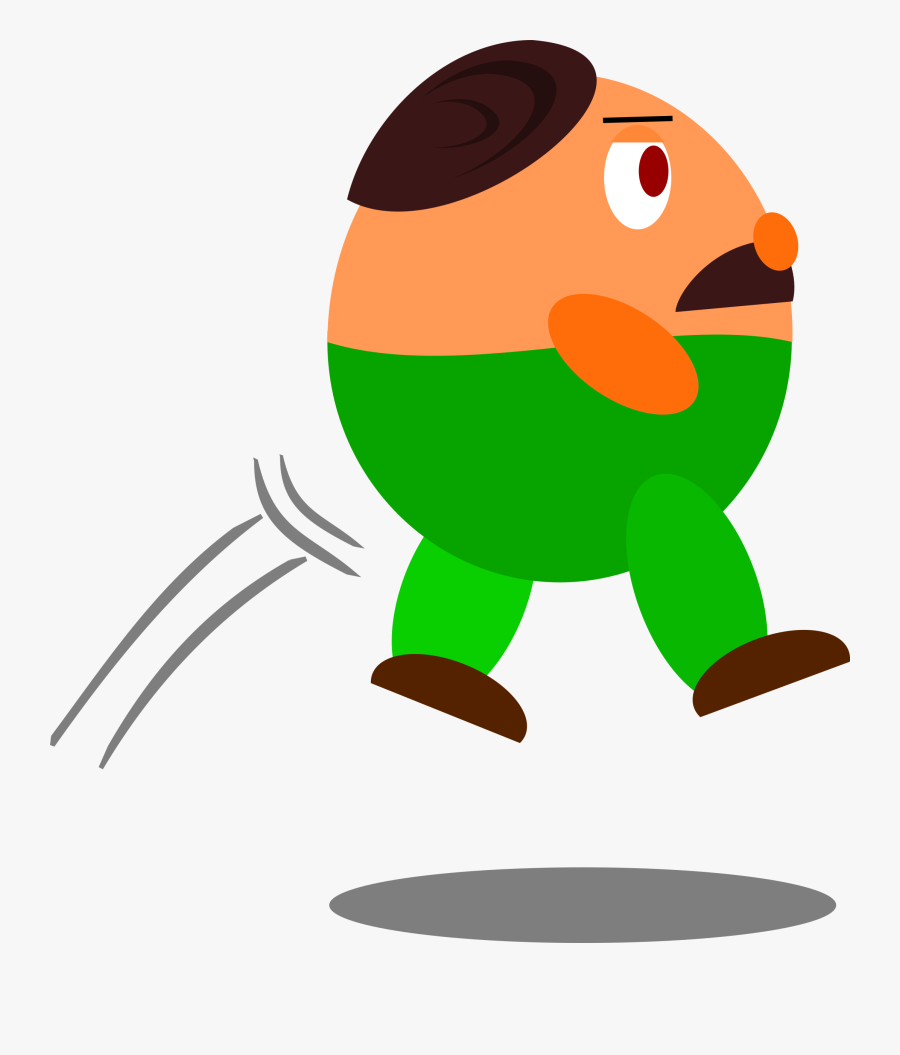 Clipart - Video Game Character Jumping, Transparent Clipart