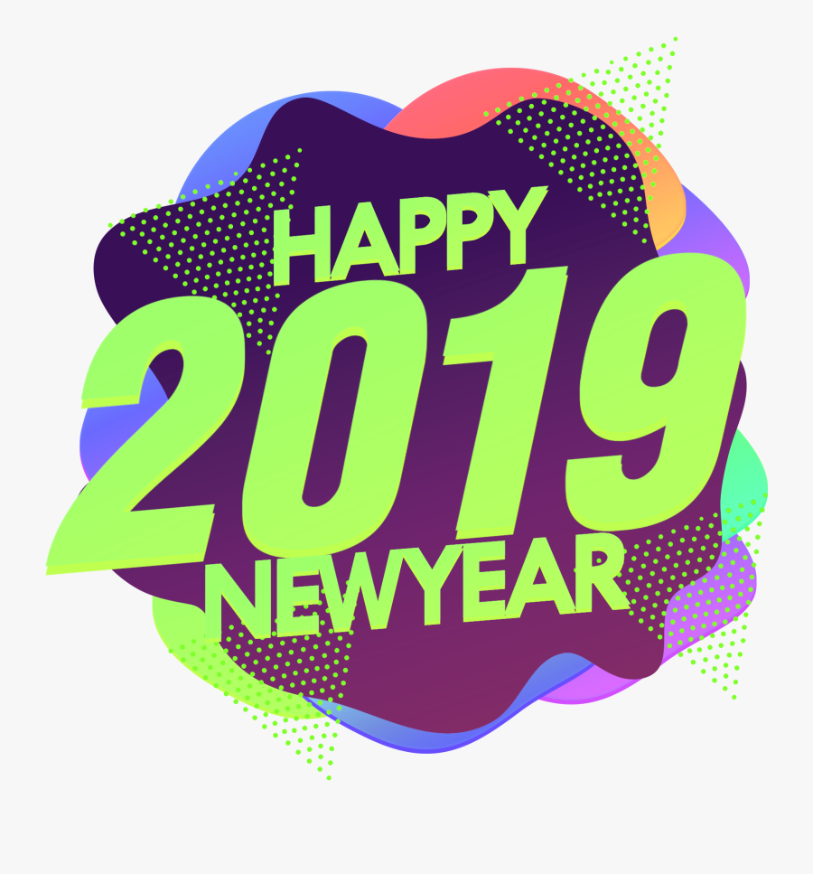 Happy 2019 New Year Png Image - Illustration, Transparent Clipart
