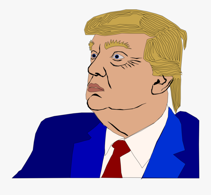 Hairstyle,art,chin - Trump Head Cartoon , Free Transparent Clipart