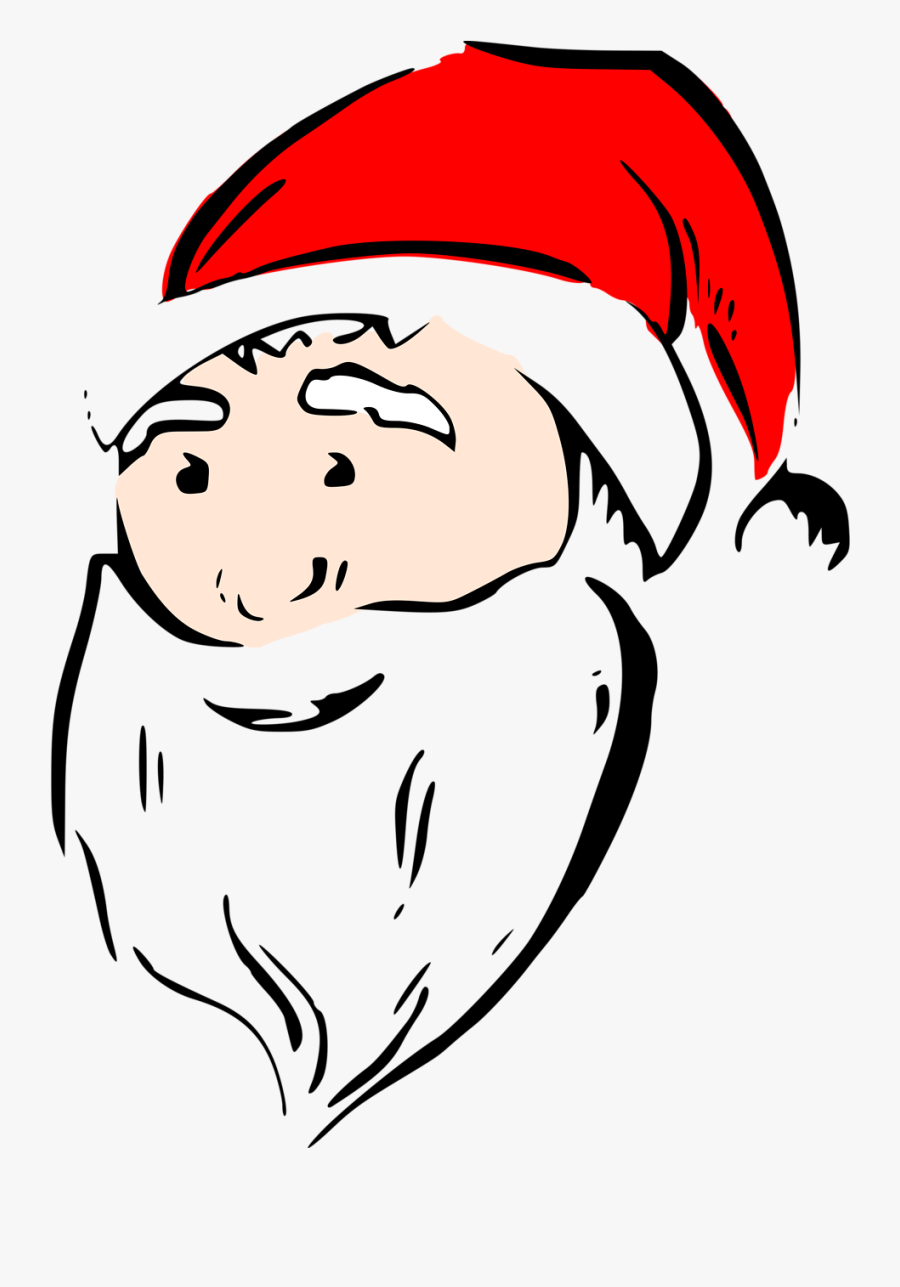 Santa Face - Santa Face Vector Free, Transparent Clipart