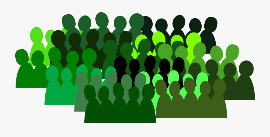 People Group Crowd Team Isolated Connection Green Drawing - Drawing Group Of People Png, Transparent Clipart