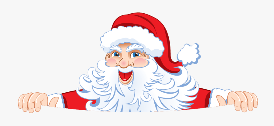 Clip Art Santa Peeking - Merry Christmas 2018 Png, Transparent Clipart