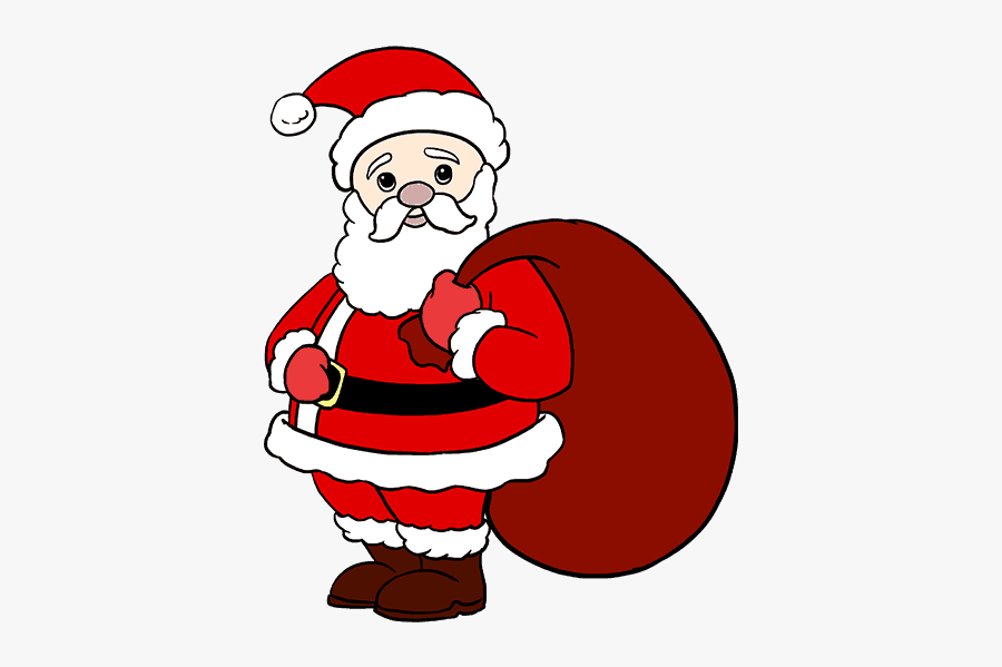 How To Draw Santa Claus In A Few Easy Steps Easy Drawing - Santa Claus To Draw, Transparent Clipart