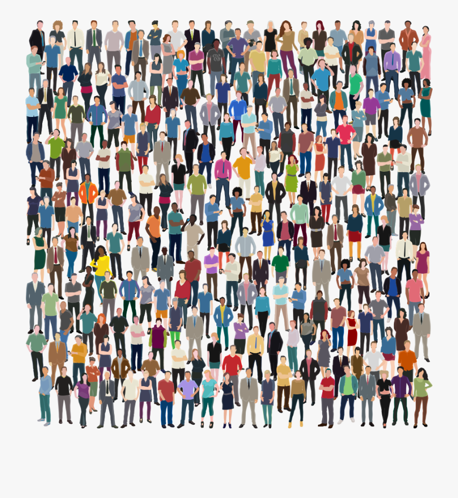 Transparent Crowd Of People Png - Huge Crowd, Transparent Clipart