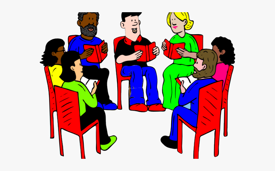 Club Clipart Library Book - Group Reading Clipart, Transparent Clipart