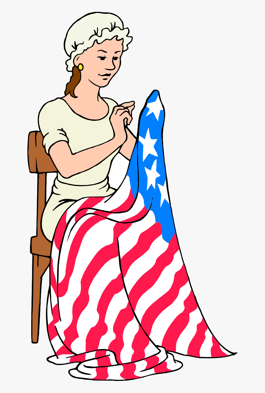 Betsy Ross Cartoon , Free Transparent Clipart - ClipartKey