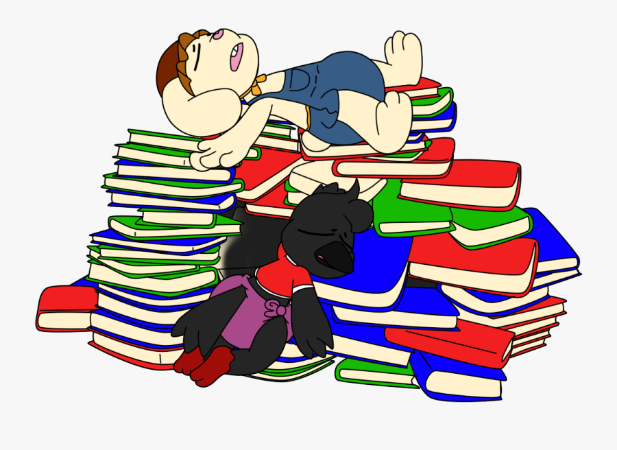 Passed Out Studying, Transparent Clipart