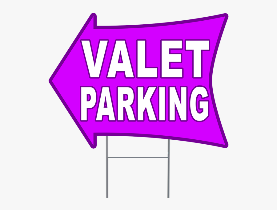 Valet Parking 2 Sided Arrow Yard Sign, Transparent Clipart
