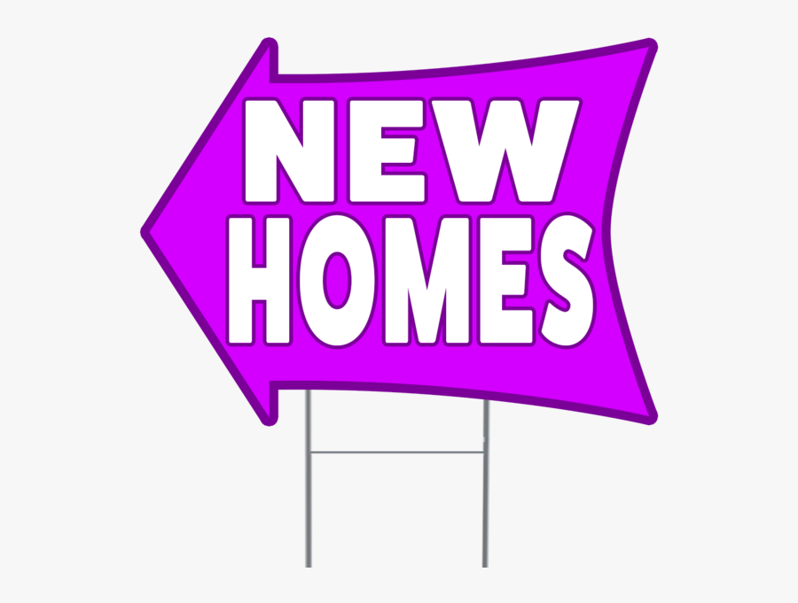 New Homes 2 Sided Arrow Yard Sign - Channel 6, Transparent Clipart