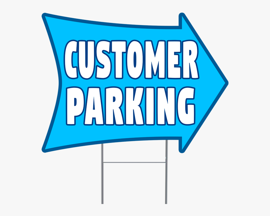 Customer Parking 2 Sided Arrow Yard Sign, Transparent Clipart