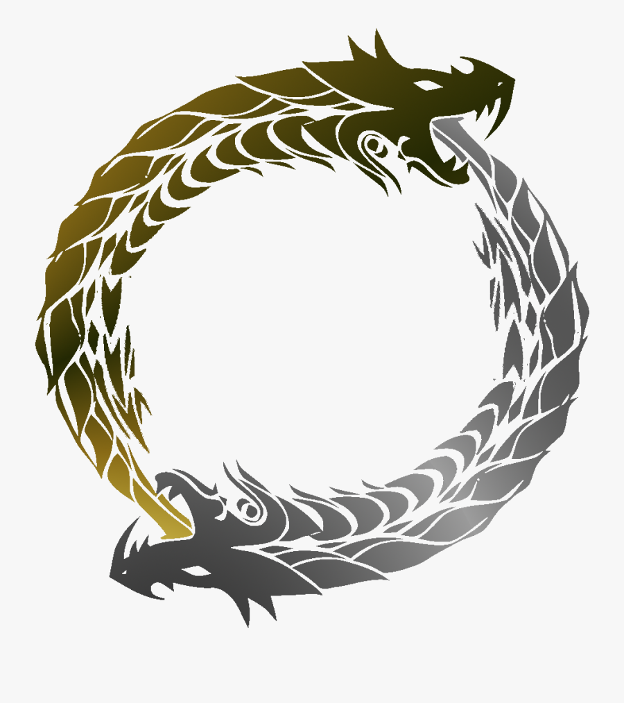 Oa Colour - Dragon In A Circle, Transparent Clipart