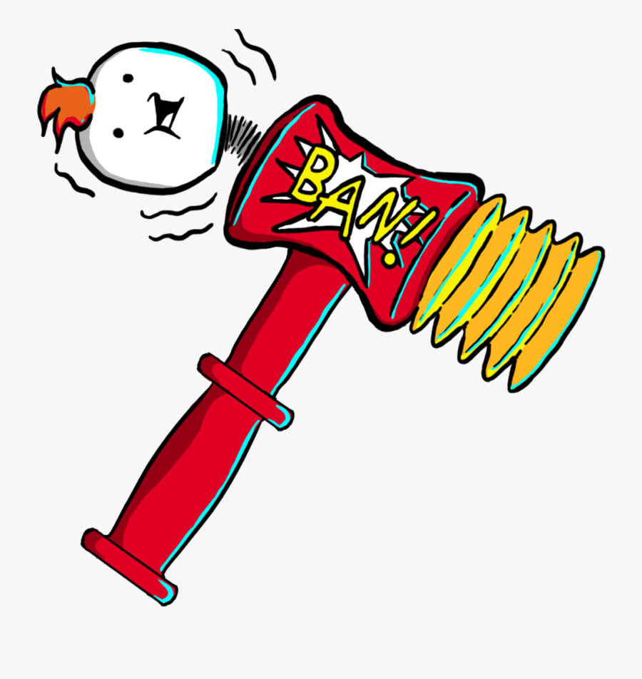 They Won The Ban Hammer Contest Second Place Was Eldritch - Ban Hammer Emoji Transparent, Transparent Clipart