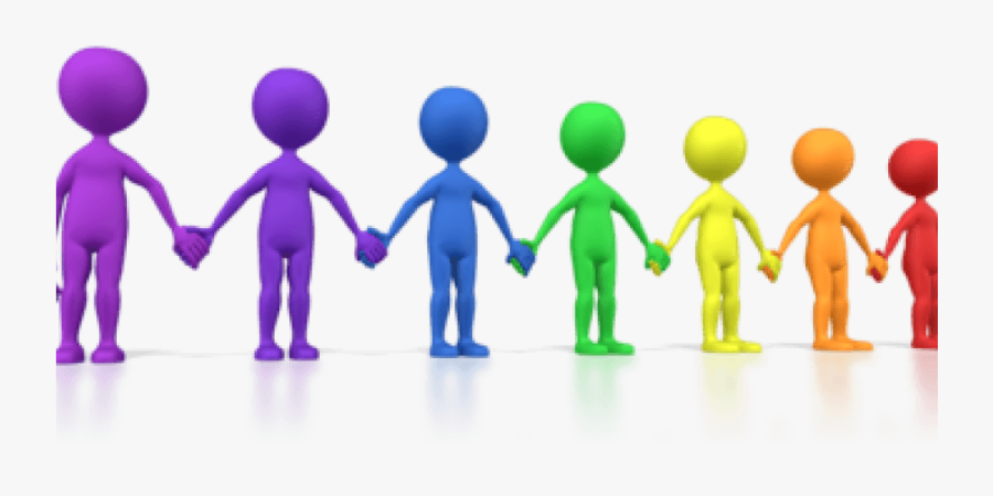 Holding-hands - Line Of People Holding Hands, Transparent Clipart