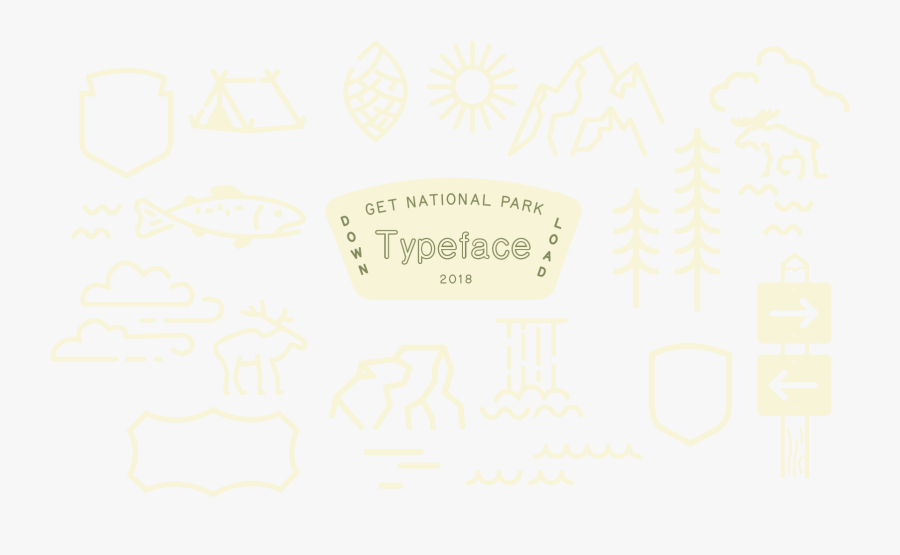 Clip Art Typeface Entering Rocky Mountain - National Park Design, Transparent Clipart