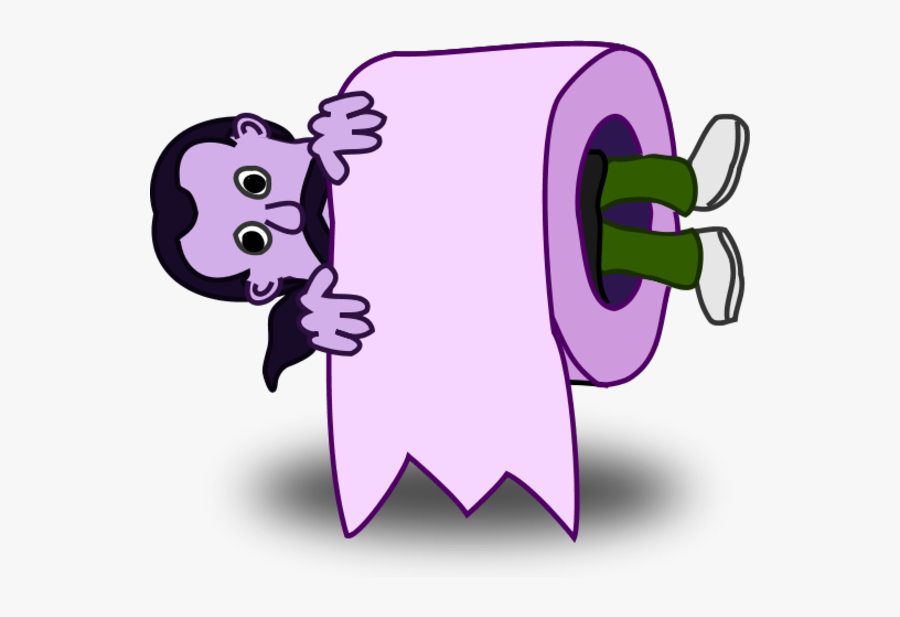 Man Wrapped In Toilet Paper Roll - Fart Jokes, Transparent Clipart