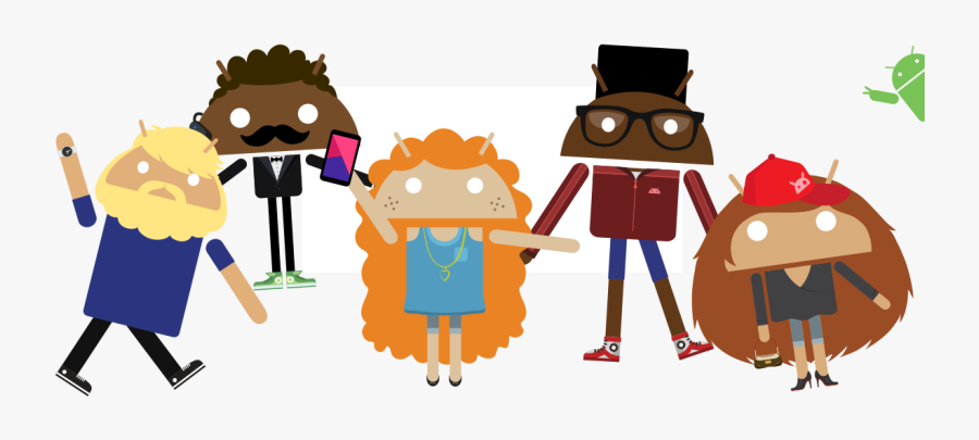Android Characters, Transparent Clipart