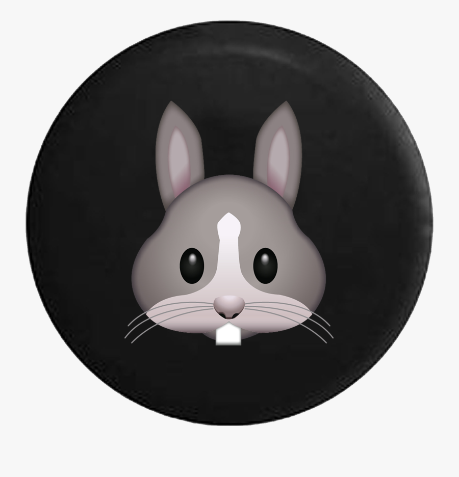 Cute Grey And White Bunny Rabbit Text Emoji Face - Louis Xvi (1754–1793), King Of France, Transparent Clipart