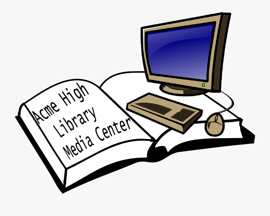 Librarian Clipart Media Center - Open Book Clip Art, Transparent Clipart