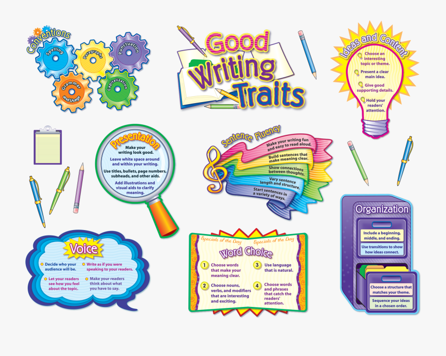 Bulletin Boards Traits Of Writing, Transparent Clipart
