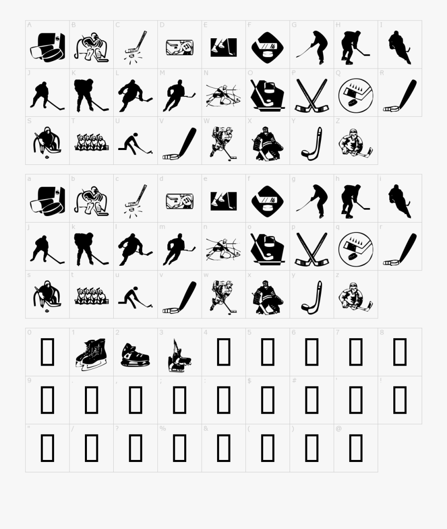 Clip Art Hockey Font - Hockey Font, Transparent Clipart