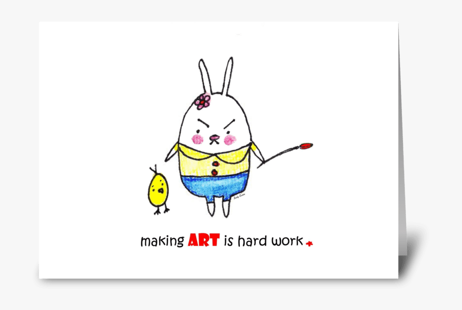 The Angry Artist Greeting Card - Cartoon, Transparent Clipart