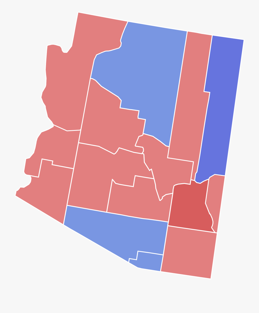 File Wikipedia Arizonapng - 2016 Election By County Arizona, Transparent Clipart