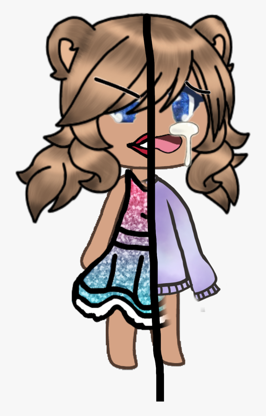 #spoiled Brat - Gacha Life Hair Edit, Transparent Clipart