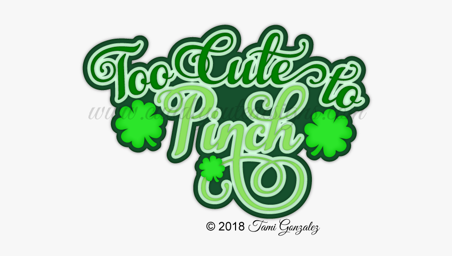 Too Cute To Pinch Title - Graphic Design, Transparent Clipart
