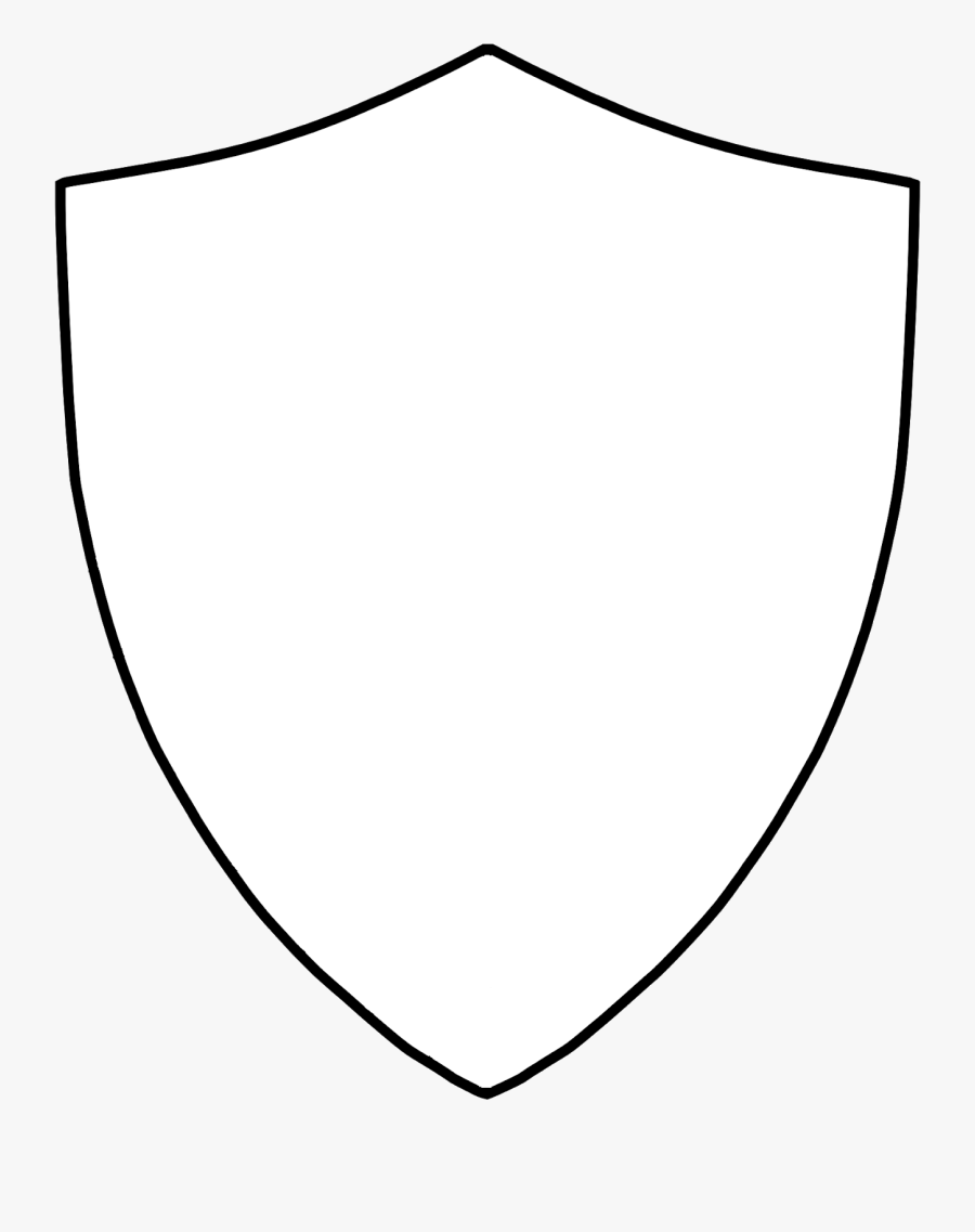 White Shield Outline Png, Transparent Clipart