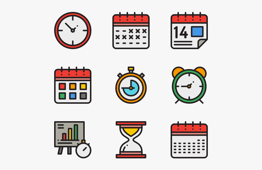 Calendar Png Icon Color, Transparent Clipart