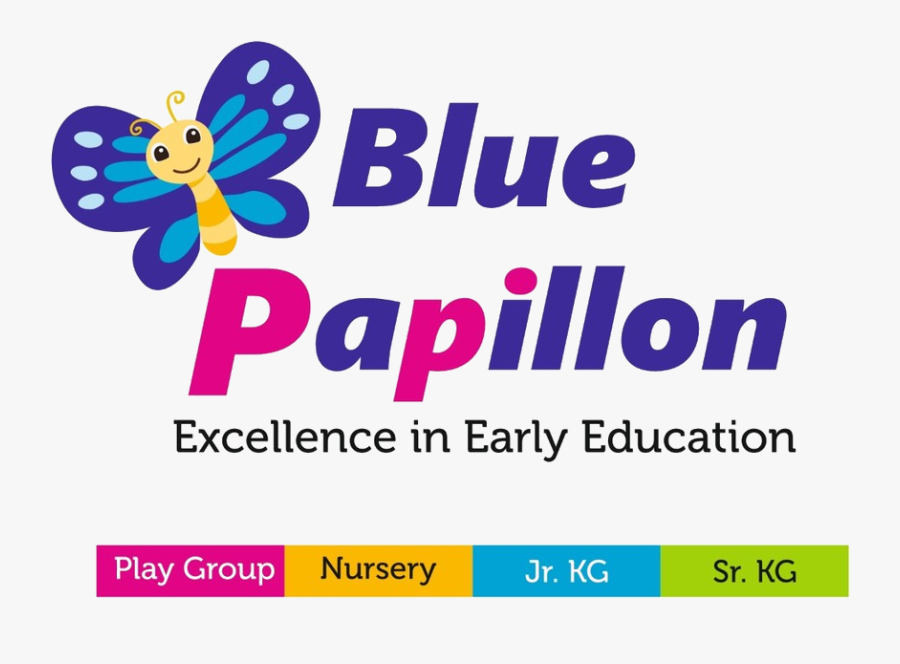 Blue Papillon School Logo, Transparent Clipart