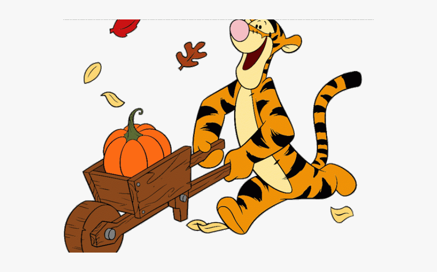 Disney Clipart Autumn - Winnie The Pooh Fall Clipart, Transparent Clipart