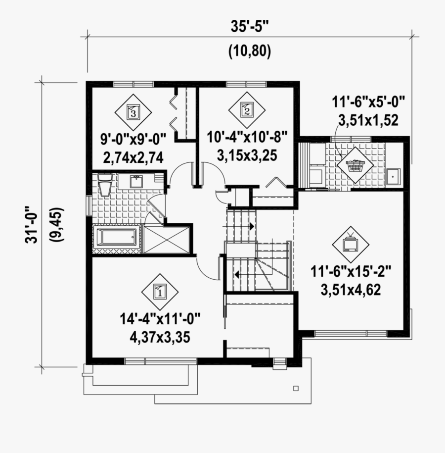 House Design Plan 25 * 35, Transparent Clipart