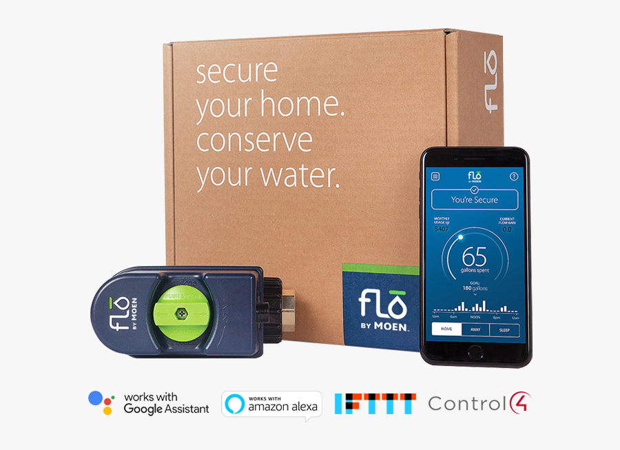 Flo By Moen Total Home Water Monitoring And Security - Moen Flo Leak Detect System, Transparent Clipart
