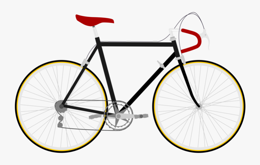 Bicycle,racing Bicycle,yellow, Transparent Clipart