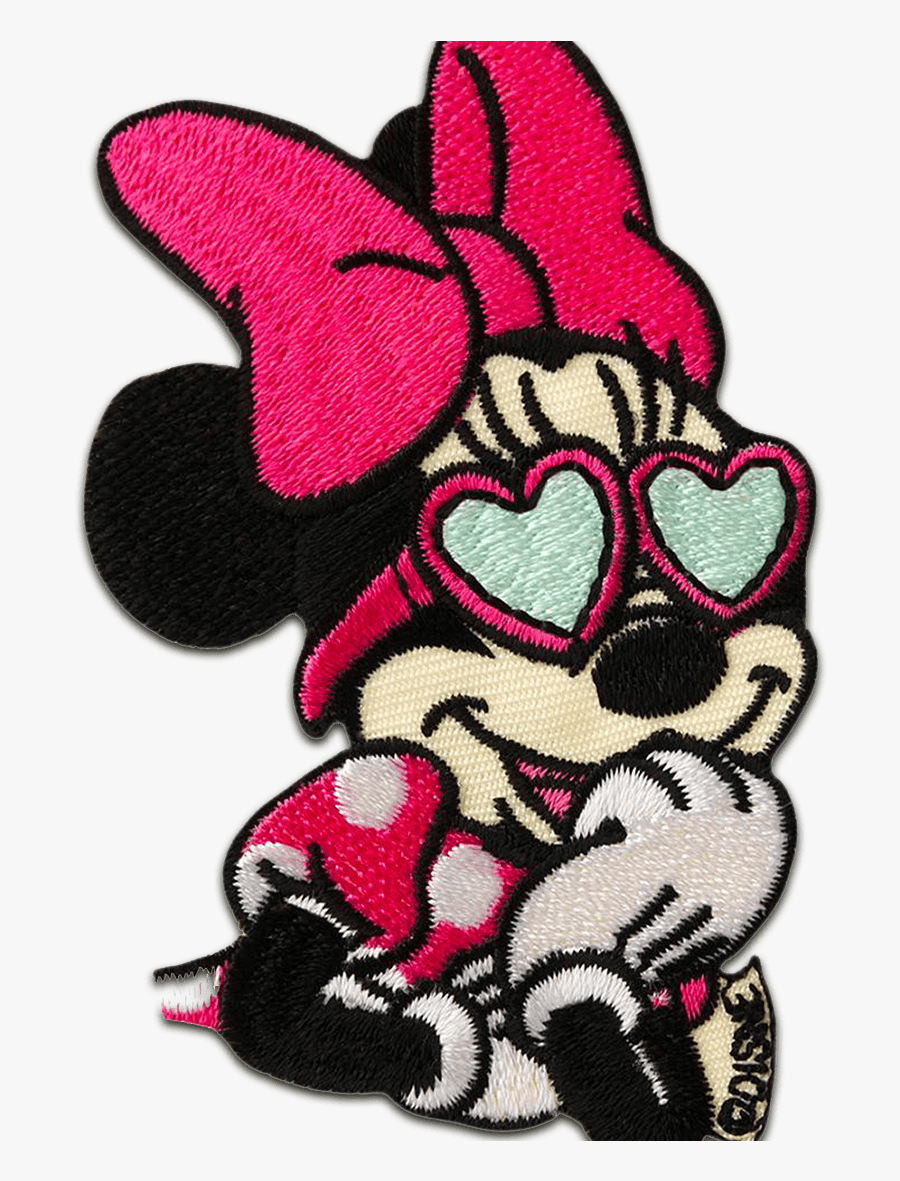 Patch Clipart Minnie Mouse - Mickey Mouse Embroidery Sign, Transparent Clipart