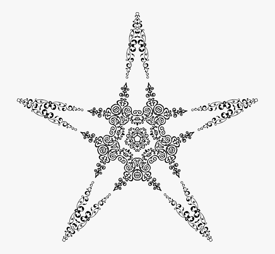 Line Art,star,symmetry - Line Art, Transparent Clipart