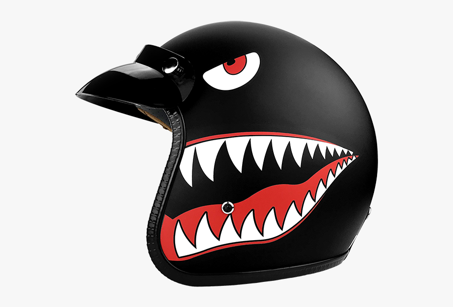 3/4 Open Face Motorcycle Helmet With Visor Matte Finish - Motorcycle Helmet, Transparent Clipart