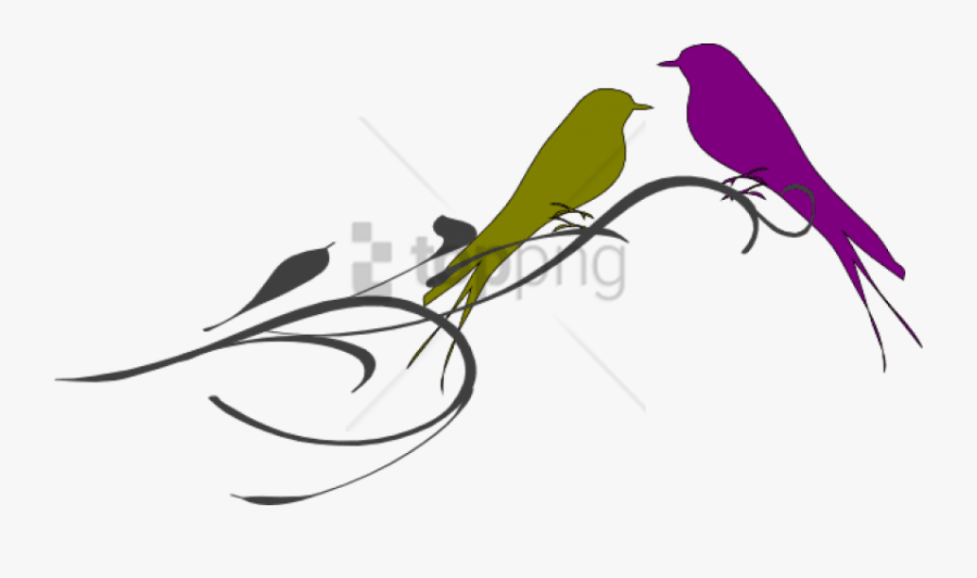 Birds On A Branch Png - Nr Love Images Download, Transparent Clipart