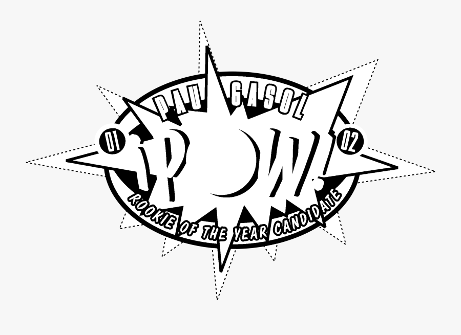 Pow Logo Black And White - Illustration, Transparent Clipart