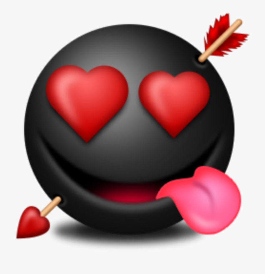 #mq #black #love #heart #hearts #emojis #emoji - Love Hearts Emoji, Transparent Clipart