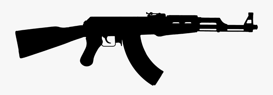 Transparent Rifle Silhouette Png - Ak 47 Sticker, Transparent Clipart