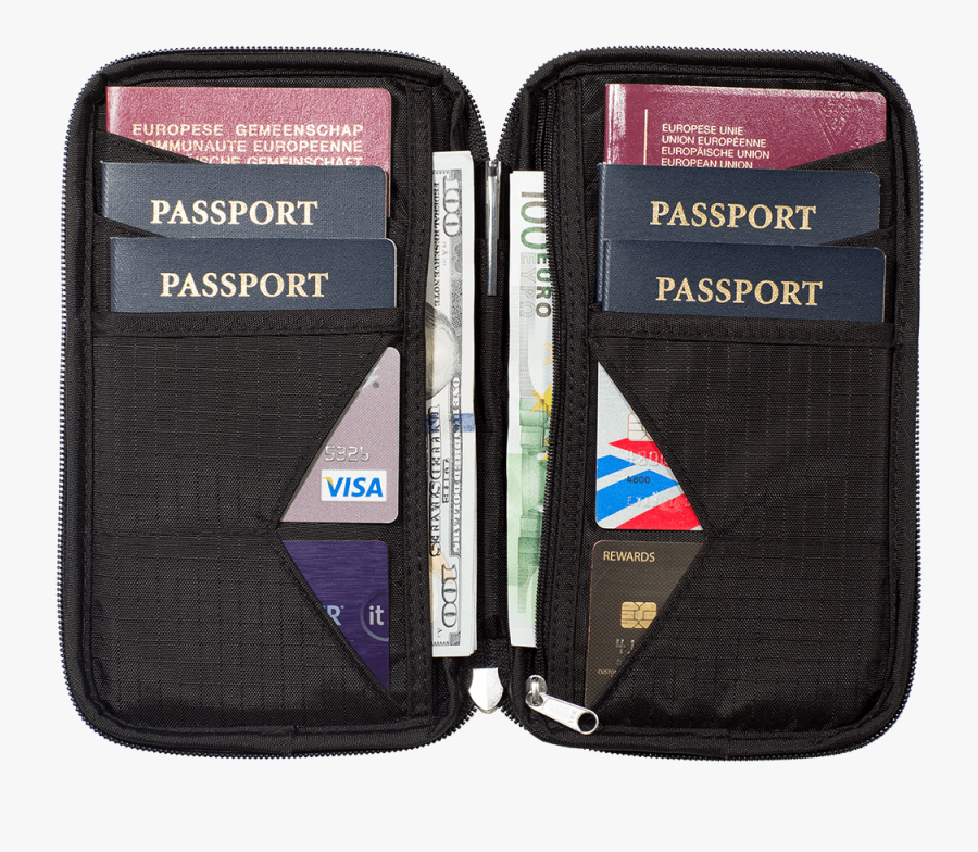 Rfid Blocking Multiple Passport Holder & Wallet - Family Passport Holder, Transparent Clipart