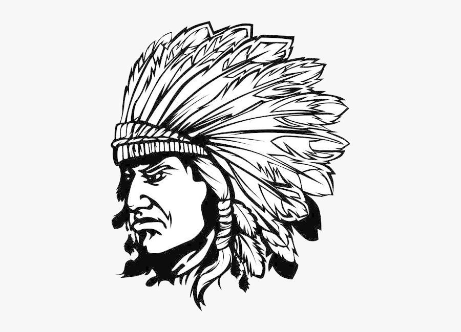 Indian Head Clipart Black And White, Transparent Clipart