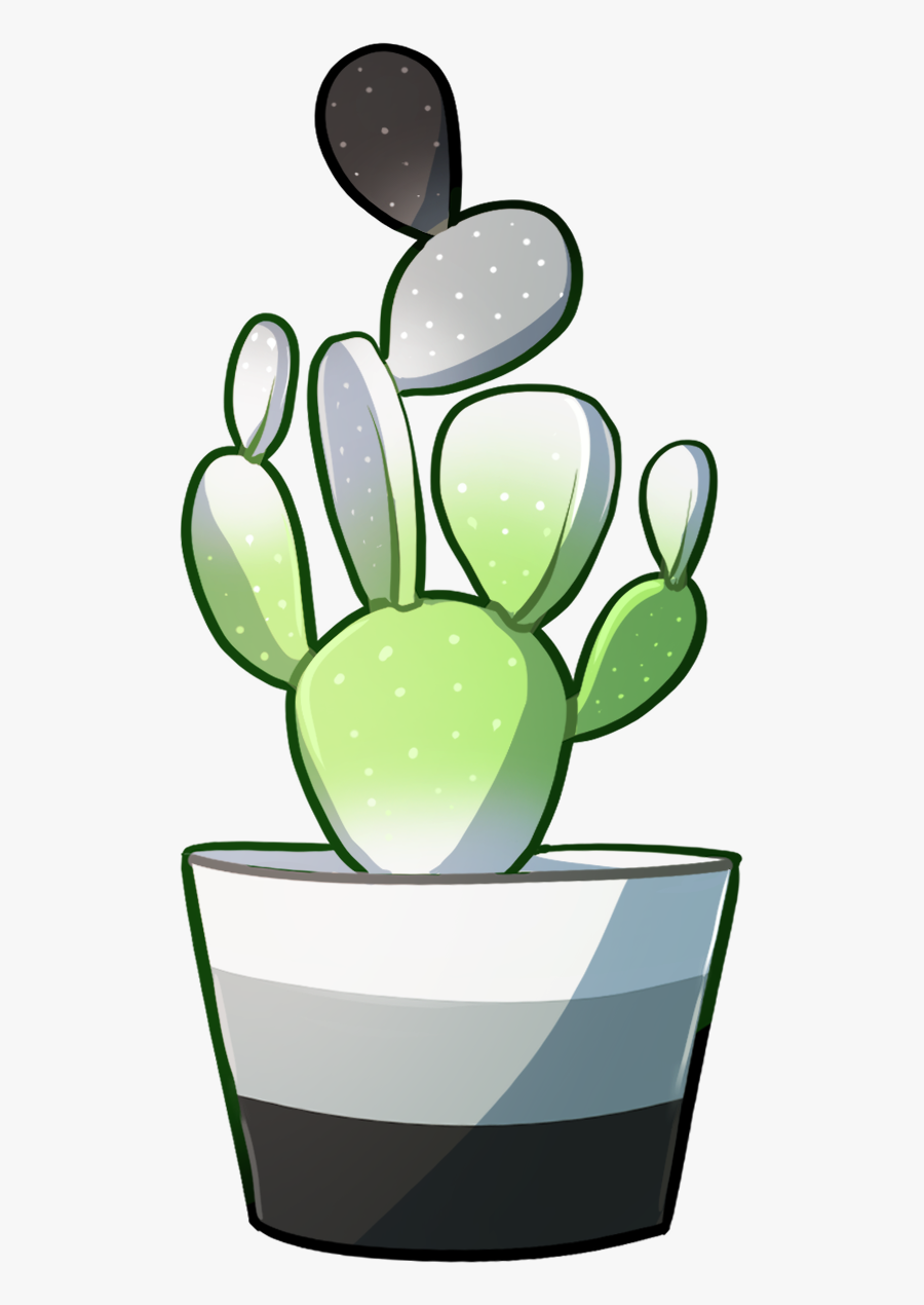 “ Pride Cacti I Originally Just Made The Ace - Cactus Fanart, Transparent Clipart